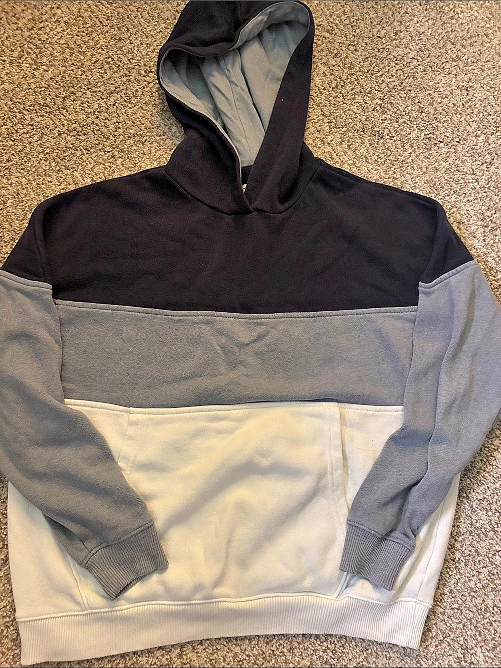 American Eagle Color Block Hoodie XS Cotton Blend